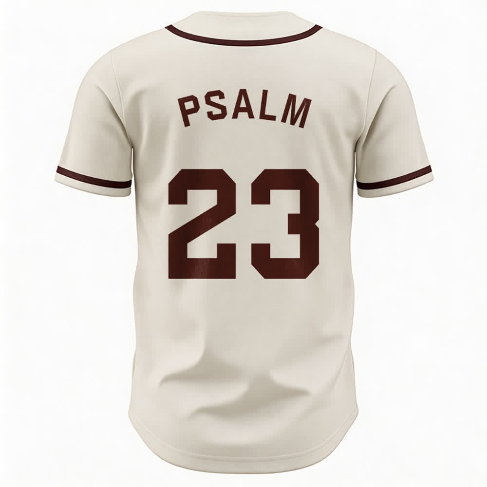 Maglia da baseball unisex Christianartworkshop in stile retrò sportivo con il Salmo 23 - image 26
