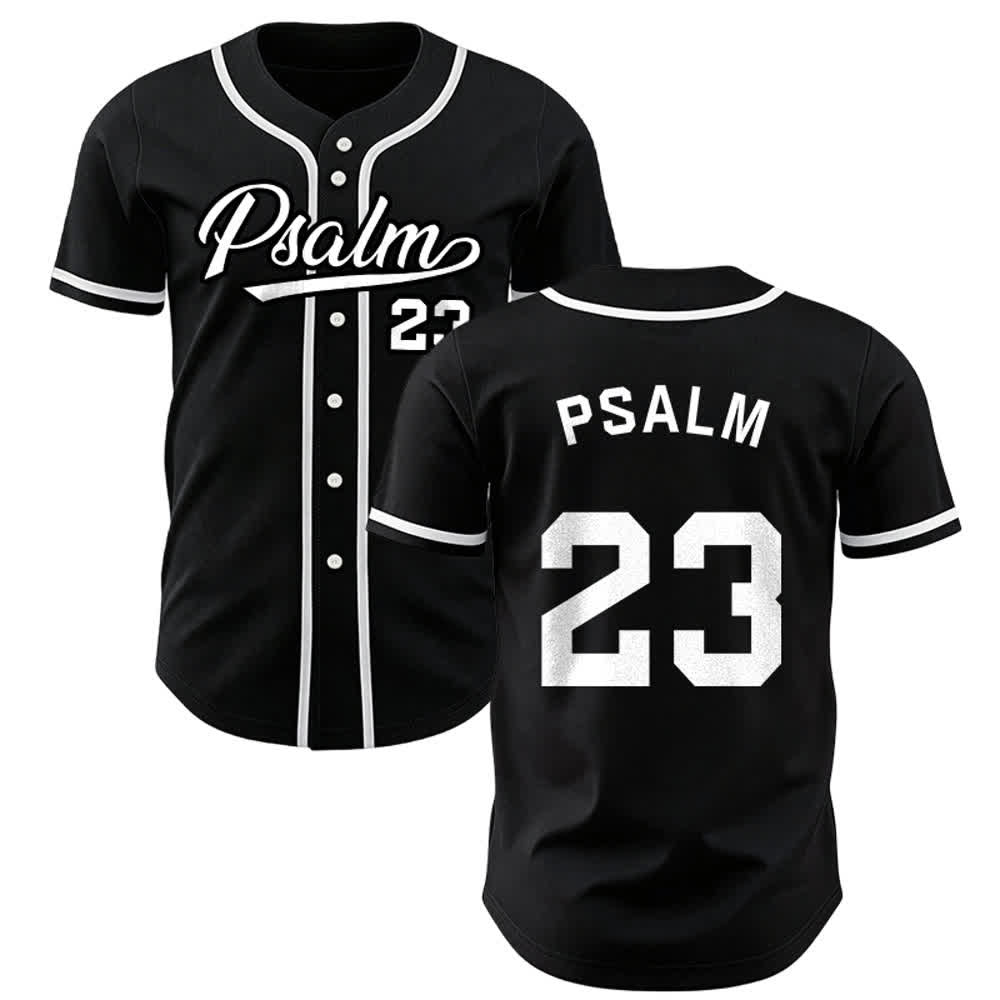 Christianartworkshop Maglia da baseball unisex in stile retrò con la scritta Salmo 23 - Nero - 5XL - image 10