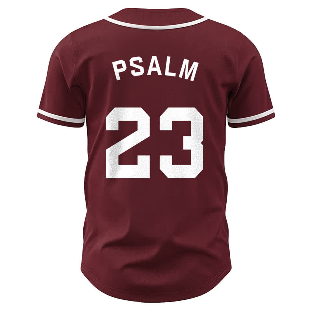 Maglia da baseball unisex Christianartworkshop in stile retrò sportivo con il Salmo 23 - image 18