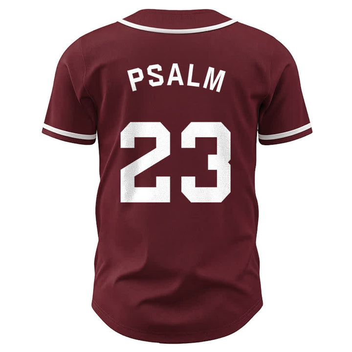 Maglia da baseball unisex Christianartworkshop in stile retrò sportivo con il Salmo 23 - image 18