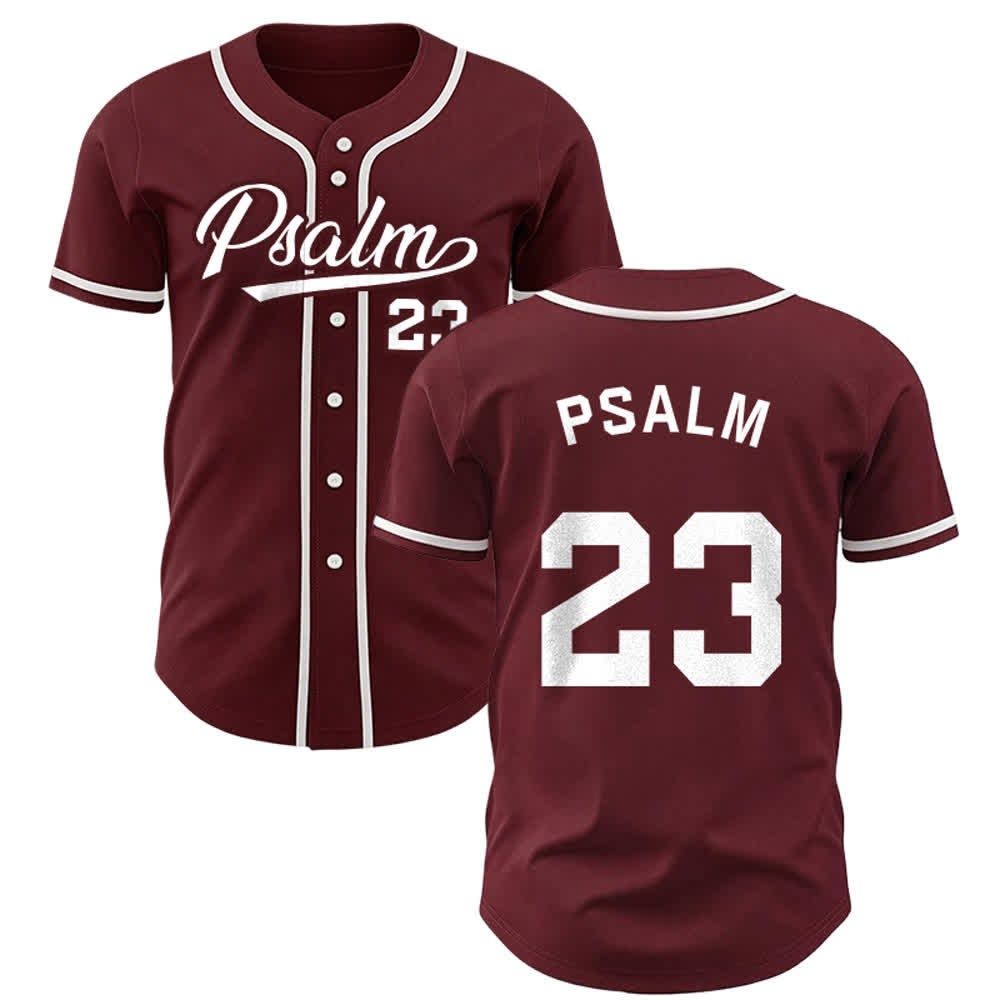 Christianartworkshop Maglia da baseball unisex in stile retrò con la scritta Salmo 23 - Vino - 5XL - image 16