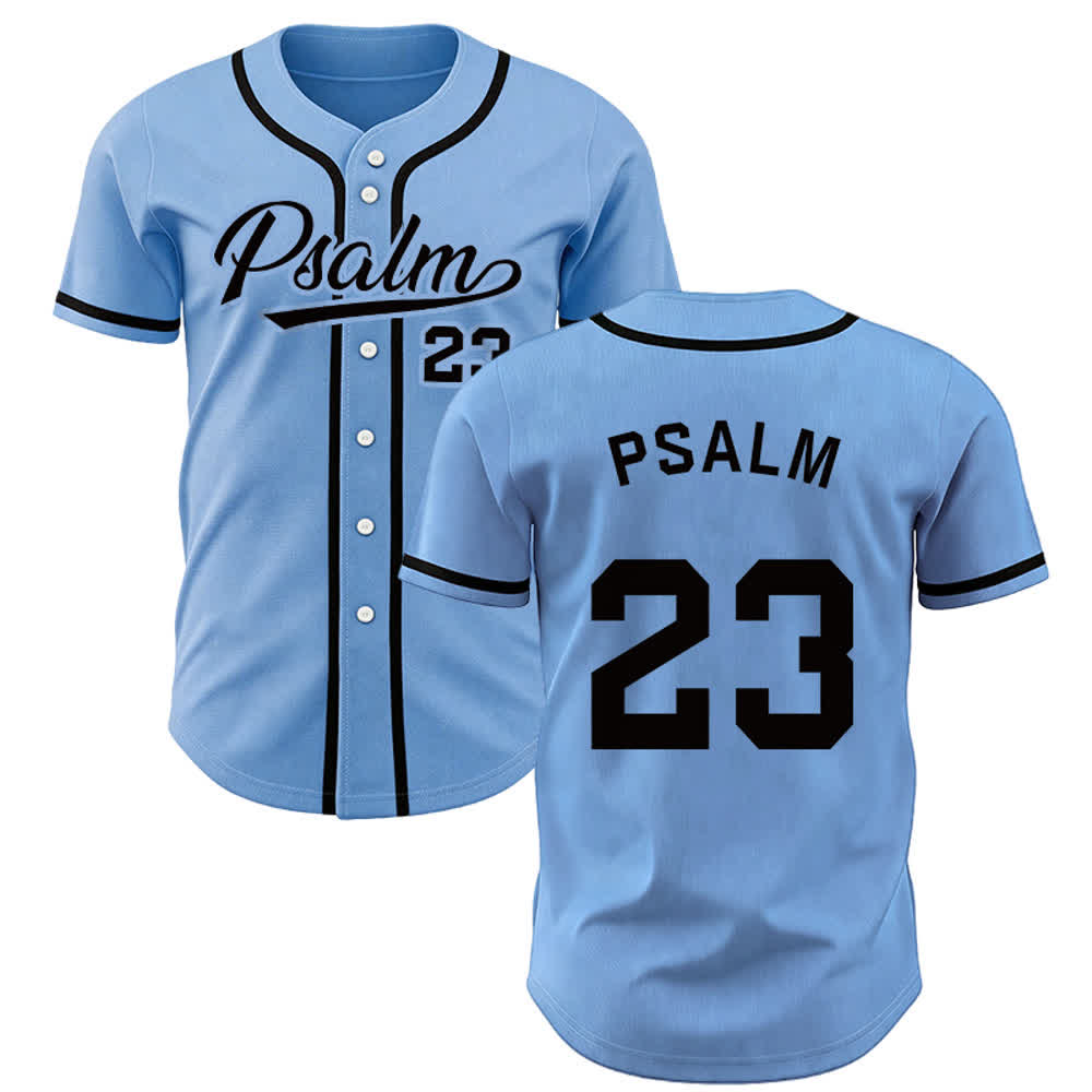 Christianartworkshop Maglia da baseball unisex in stile retrò con la scritta Salmo 23 - Blu - 5XL - image 19