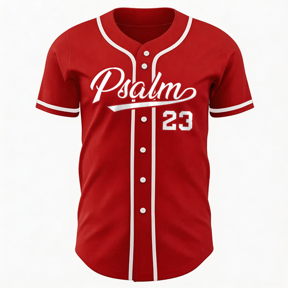Maglia da baseball unisex Christianartworkshop in stile retrò sportivo con il Salmo 23 - image 14
