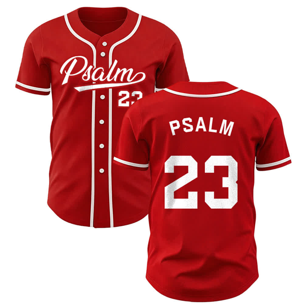 Christianartworkshop Maglia da baseball unisex in stile retrò con la scritta Salmo 23 - Rosso - 5XL - image 13