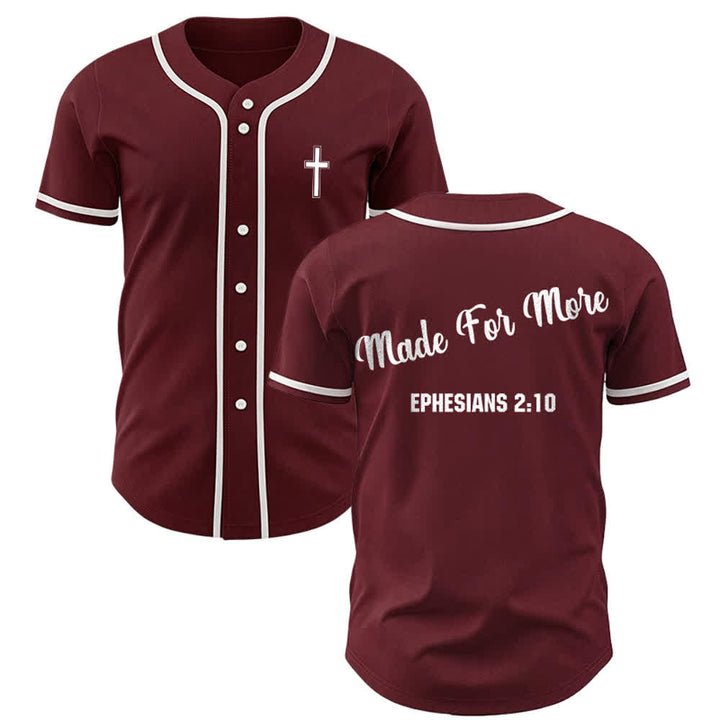 Christianartworkshop Maglia da baseball unisex Made For More Ephesians 2:10 - Vino - 5XL - image 0
