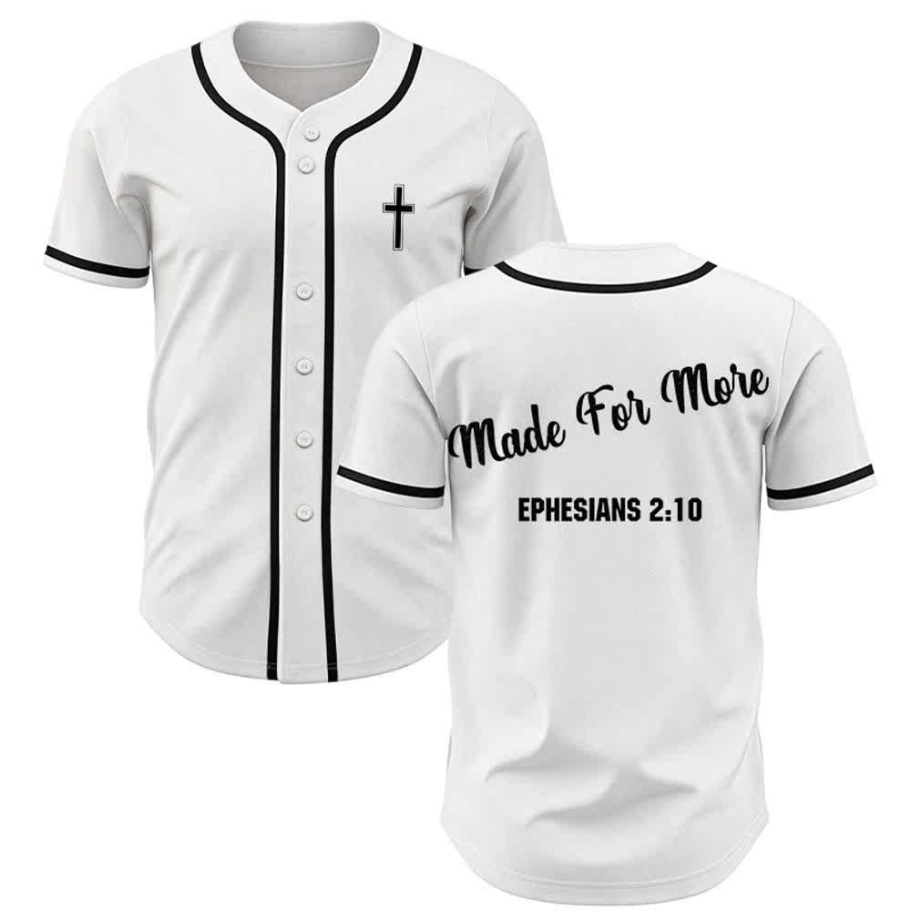 Christianartworkshop Made For More Ephesians 2:10 Maglia da baseball unisex - Bianco - 5XL - image 7
