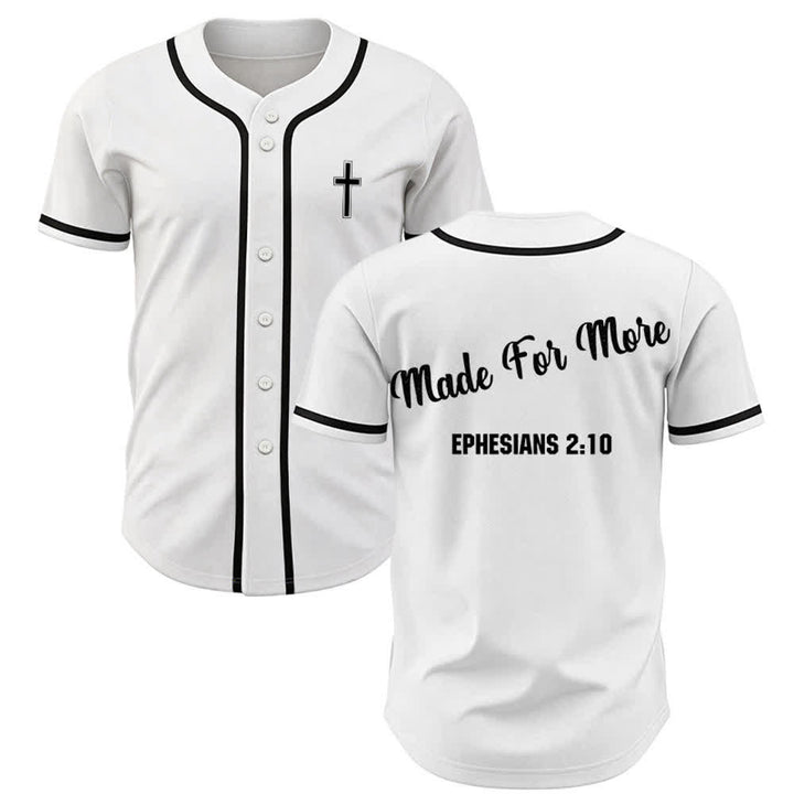 Christianartworkshop Maglia da baseball unisex Made For More Ephesians 2:10 - Bianco - 5XL - image 7