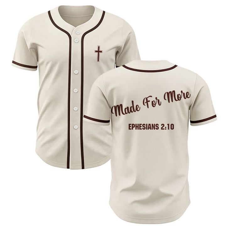 Christianartworkshop Made For More Ephesians 2:10 Maglia da baseball unisex - Albicocca - 5XL - image 25
