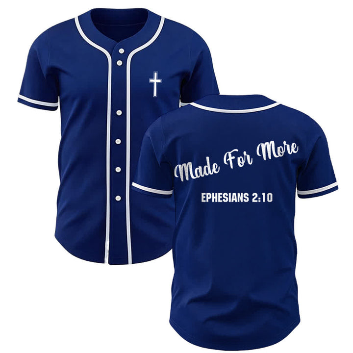 Christianartworkshop Made For More Ephesians 2:10 Maglia da baseball unisex - Blu navy - 5XL - image 19