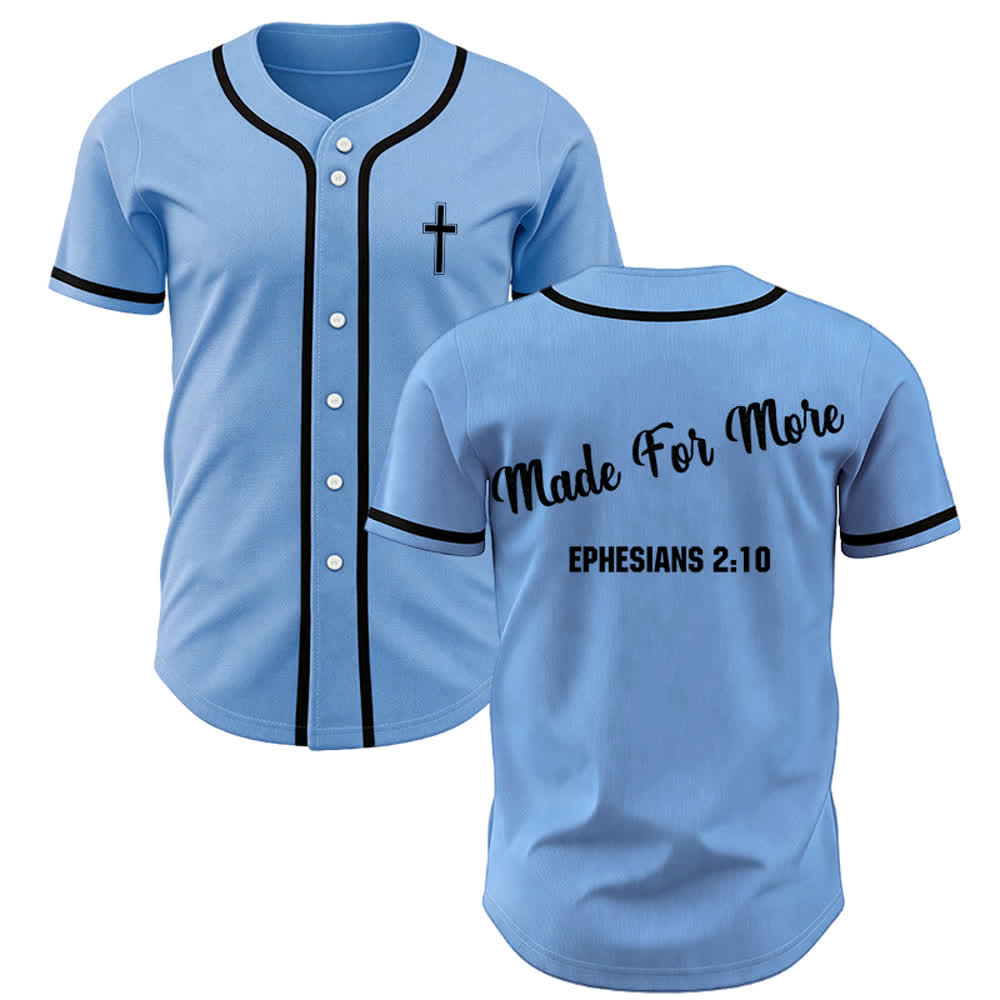 Christianartworkshop Maglia da baseball unisex Made For More Ephesians 2:10 - Blu - 5XL - image 16
