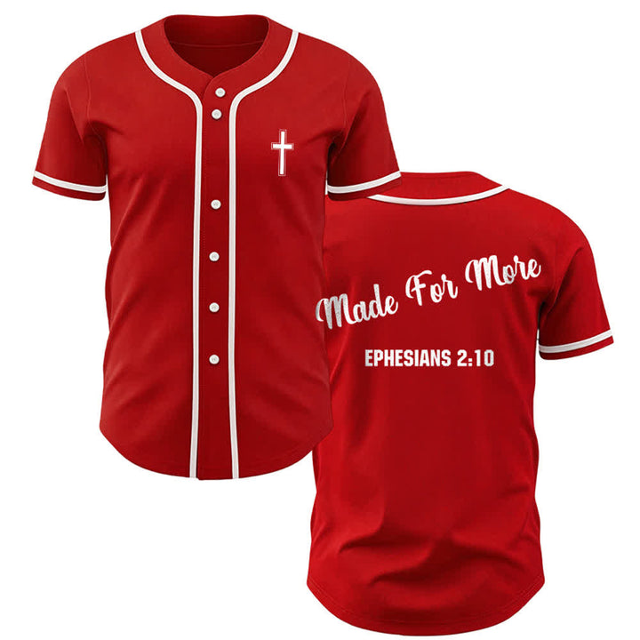 Christianartworkshop Maglia da baseball unisex Made For More Ephesians 2:10 - Rosso - 5XL - image 13