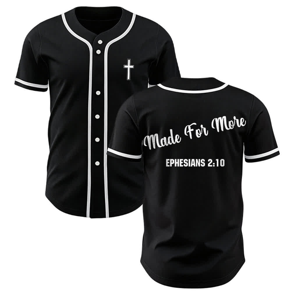 Christianartworkshop Made For More Ephesians 2:10 Maglia da baseball unisex - Nero - 5XL - image 10