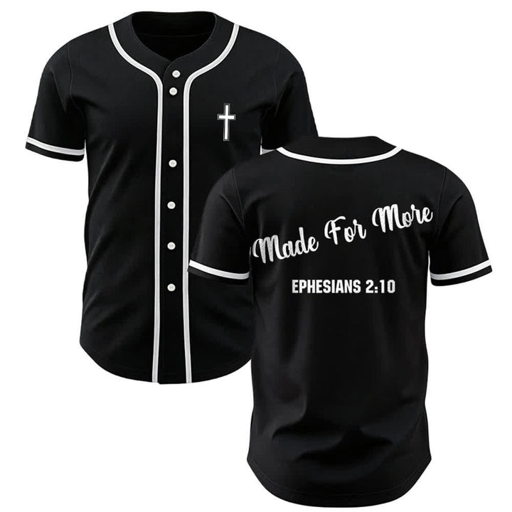 Christianartworkshop Made For More Ephesians 2:10 Maglia da baseball unisex - Nero - 5XL - image 10