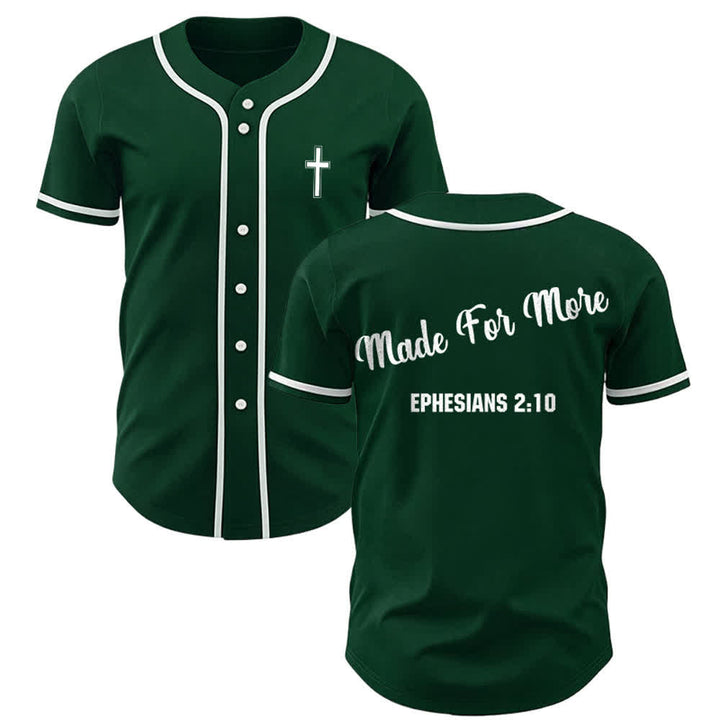 Christianartworkshop Maglia da baseball unisex Made For More Ephesians 2:10 - Verde - 5XL - image 22