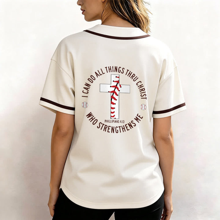 Christianartworkshop Filippesi 4:13 Posso fare ogni cosa Maglia da baseball unisex - image 3