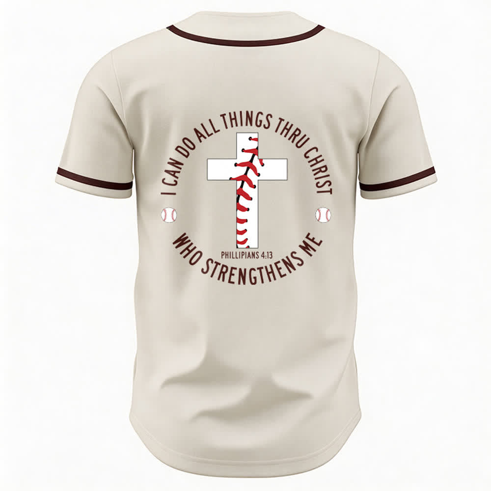 Christianartworkshop Filippesi 4:13 Posso fare ogni cosa Maglia da baseball unisex - image 5