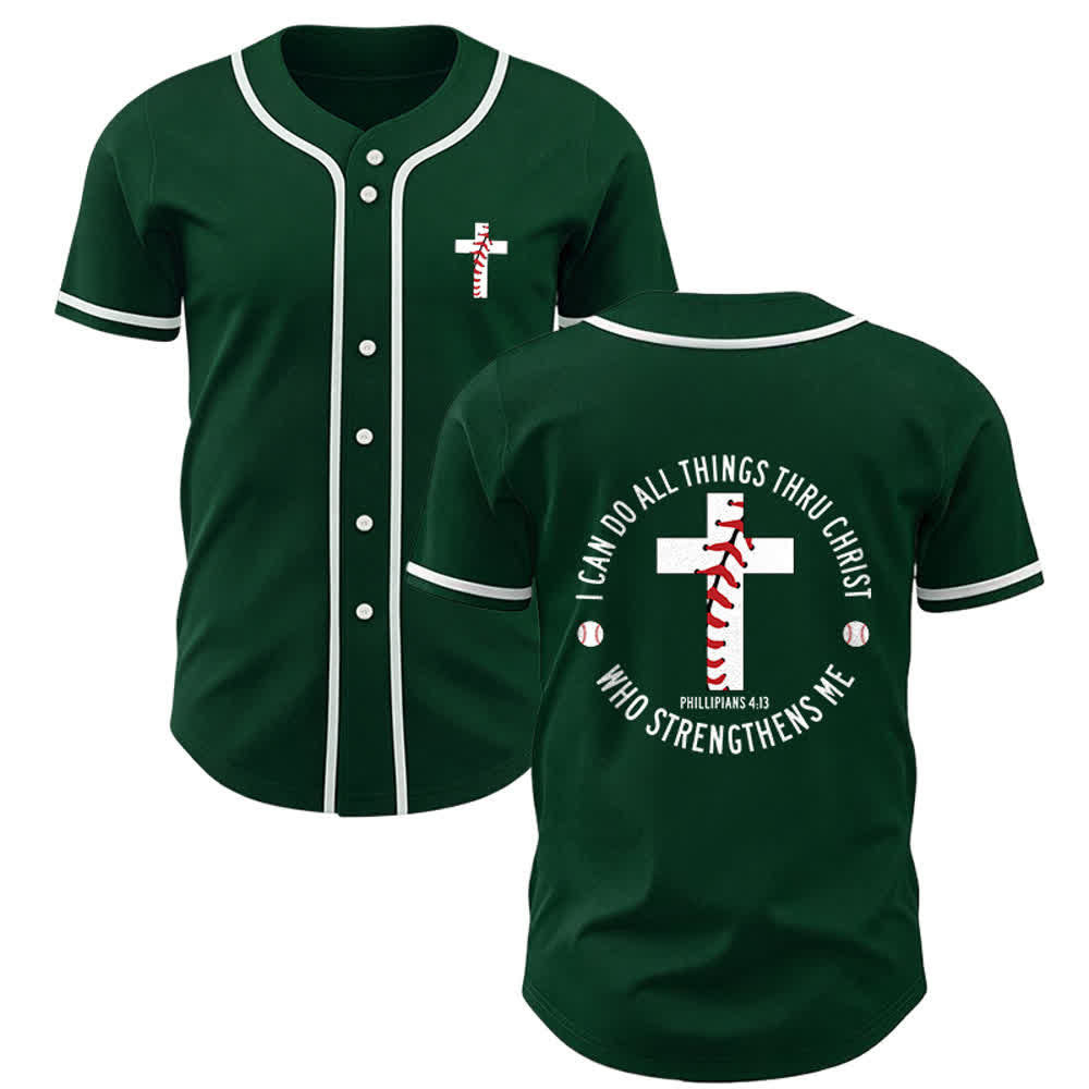 Christianartworkshop Filippesi 4:13 Posso fare ogni cosa Maglia da baseball unisex - Verde - 5XL - image 25