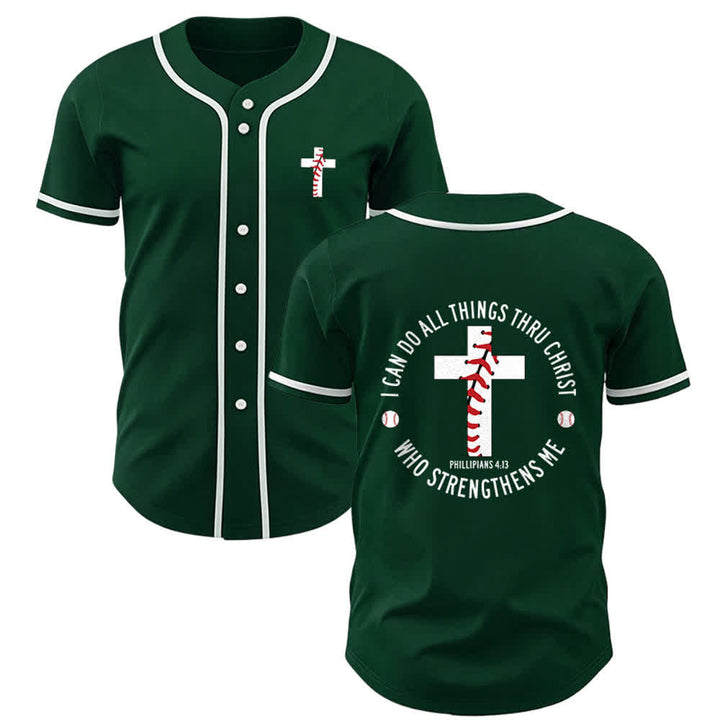 Christianartworkshop Filippesi 4:13 Posso fare ogni cosa Maglia da baseball unisex - Verde - 5XL - image 25