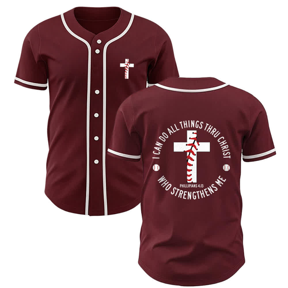 Christianartworkshop Filippesi 4:13 Posso fare ogni cosa Maglia da baseball unisex - Vino - 5XL - image 16