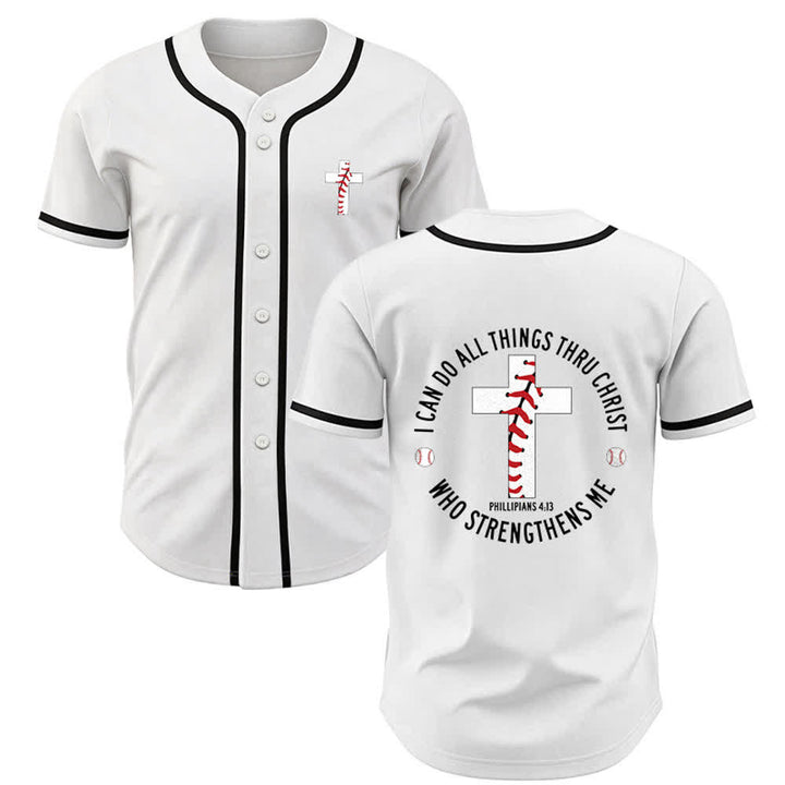 Christianartworkshop Filippesi 4:13 Posso fare ogni cosa Maglia da baseball unisex - Bianco - 5XL - image 7