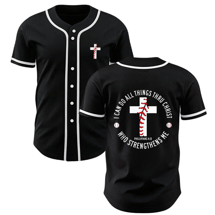 Christianartworkshop Filippesi 4:13 Posso fare ogni cosa Maglia da baseball unisex - Nero - 5XL - image 10