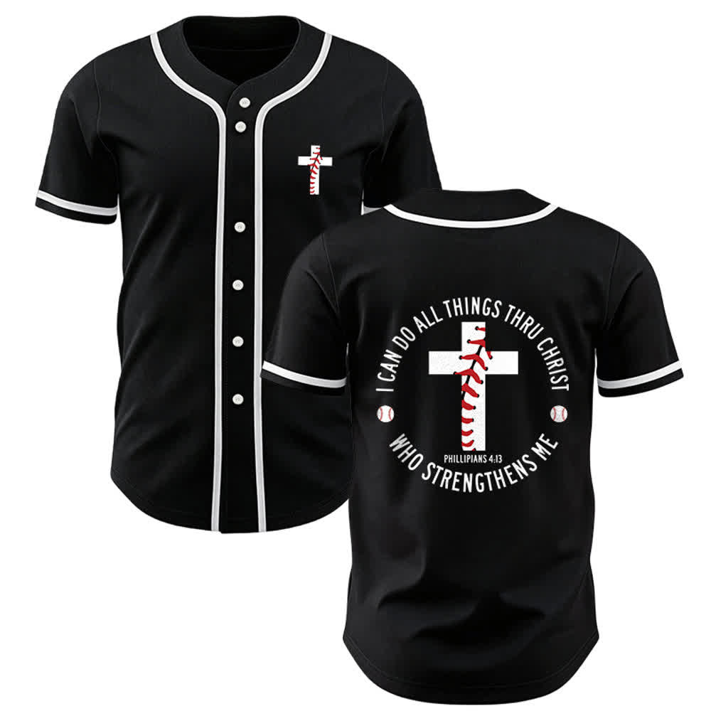 Christianartworkshop Filippesi 4:13 Posso fare ogni cosa Maglia da baseball unisex - Nero - 5XL - image 10