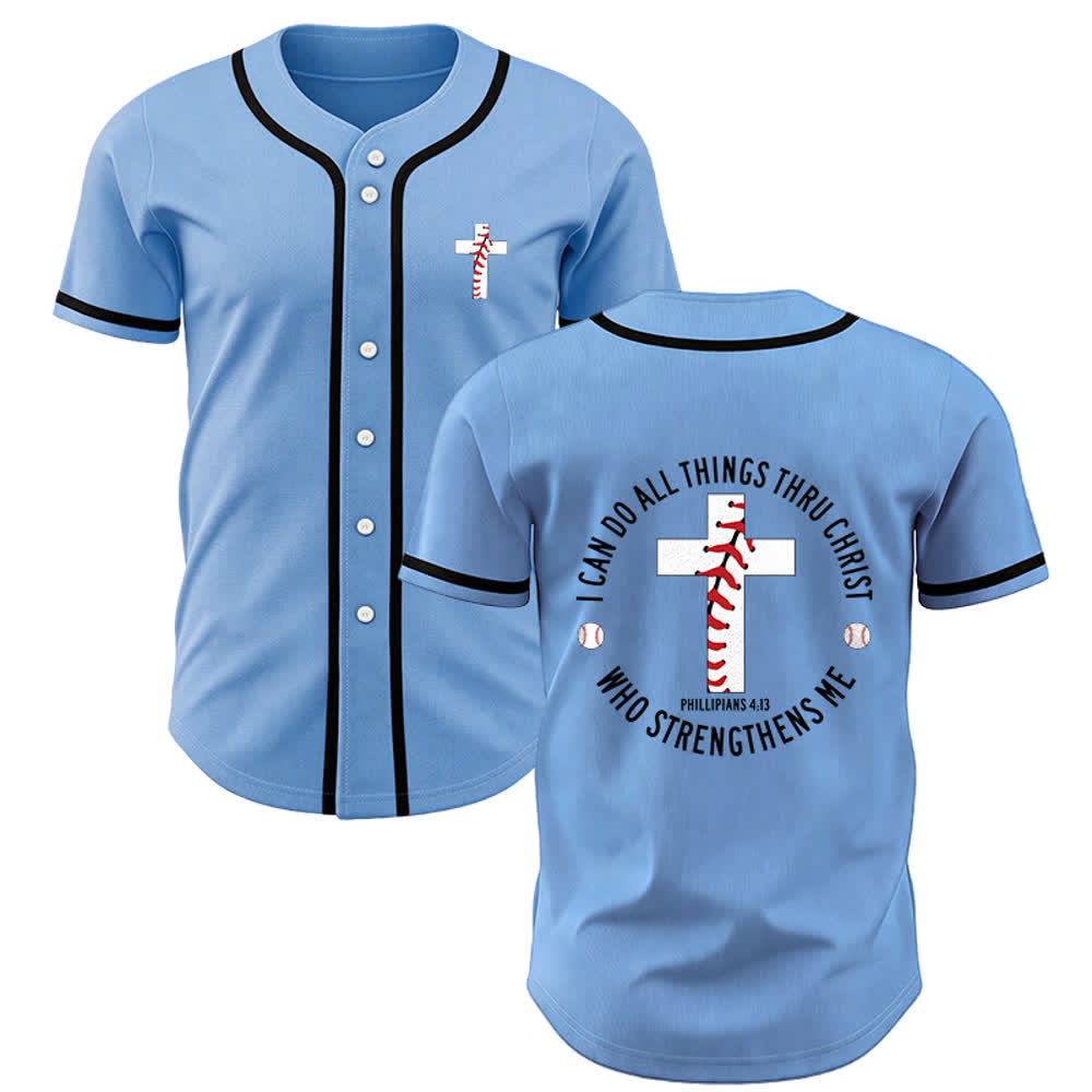 Christianartworkshop Filippesi 4:13 Posso fare ogni cosa Maglia da baseball unisex - Blu - 5XL - image 19