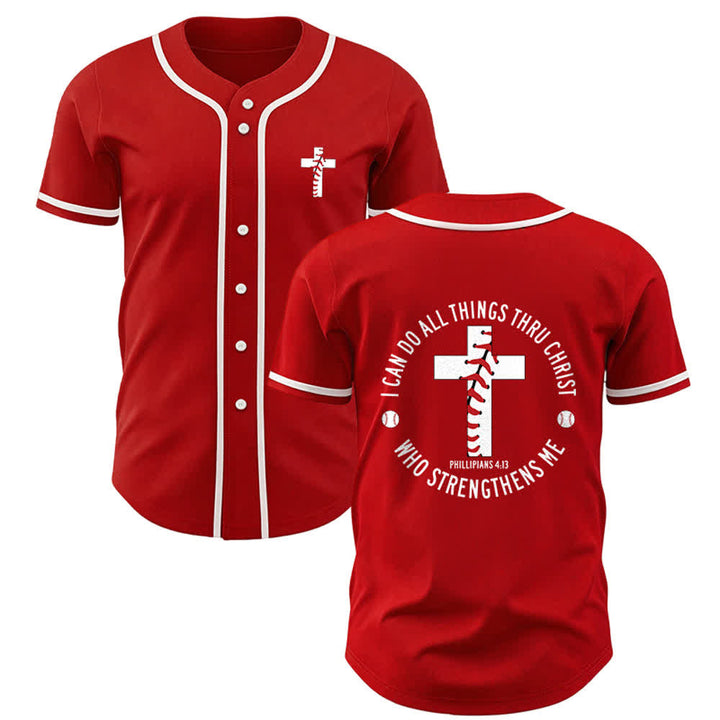 Christianartworkshop Filippesi 4:13 Posso fare ogni cosa Maglia da baseball unisex - Rosso - 5XL - image 13