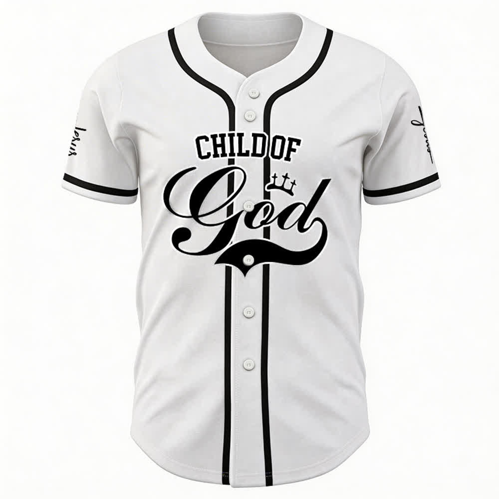Christianartworkshop Child Of God Maglia da baseball unisex personalizzata con nome e numero - image 6