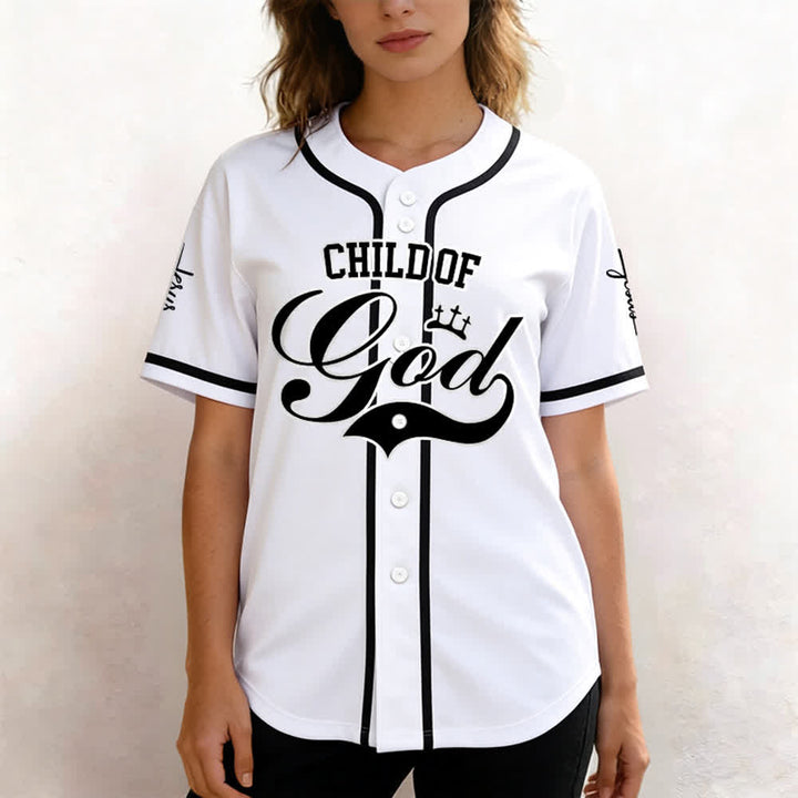 Christianartworkshop Child Of God Maglia da baseball unisex personalizzata con nome e numero - image 4