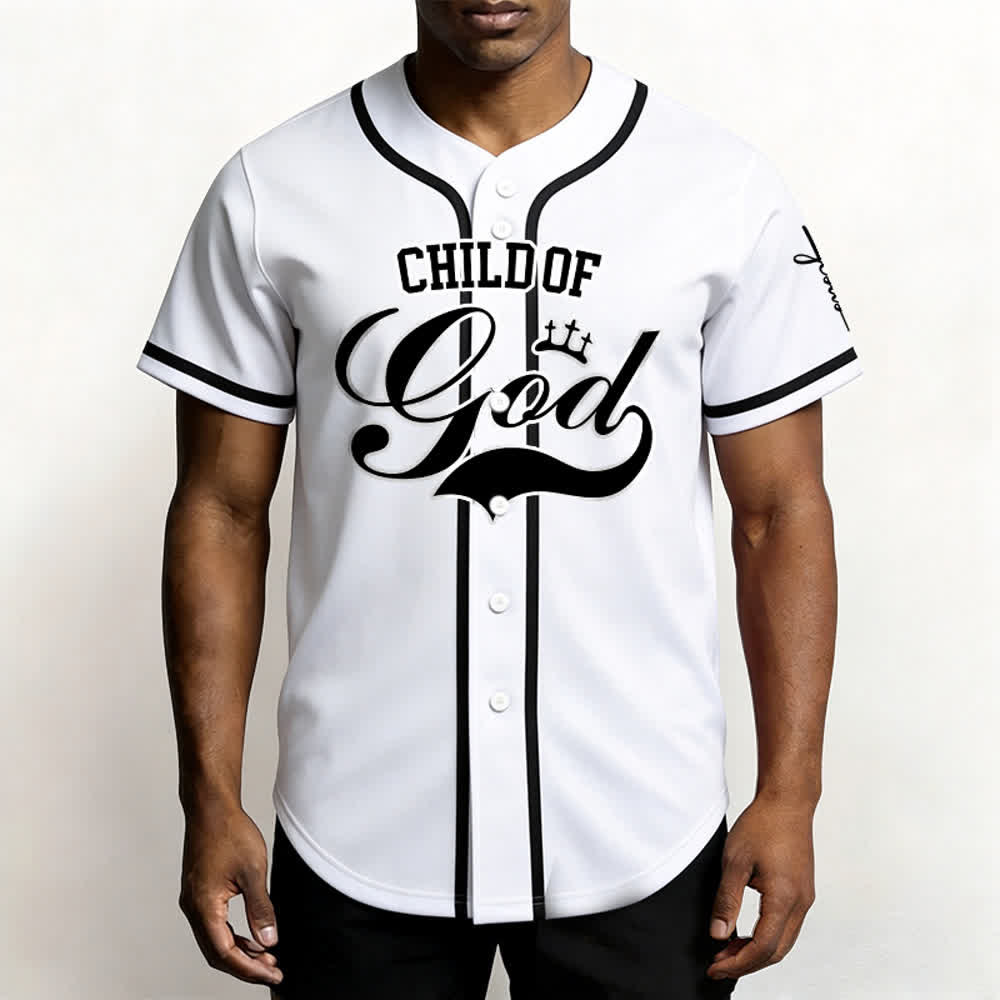 Christianartworkshop Child Of God Maglia da baseball unisex personalizzata con nome e numero - image 2
