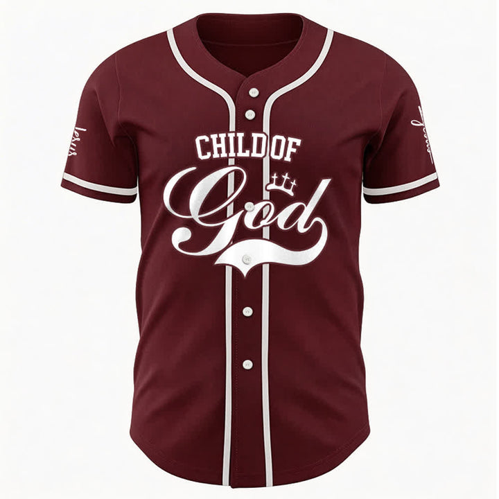 Christianartworkshop Child Of God Maglia da baseball unisex personalizzata con nome e numero - image 15