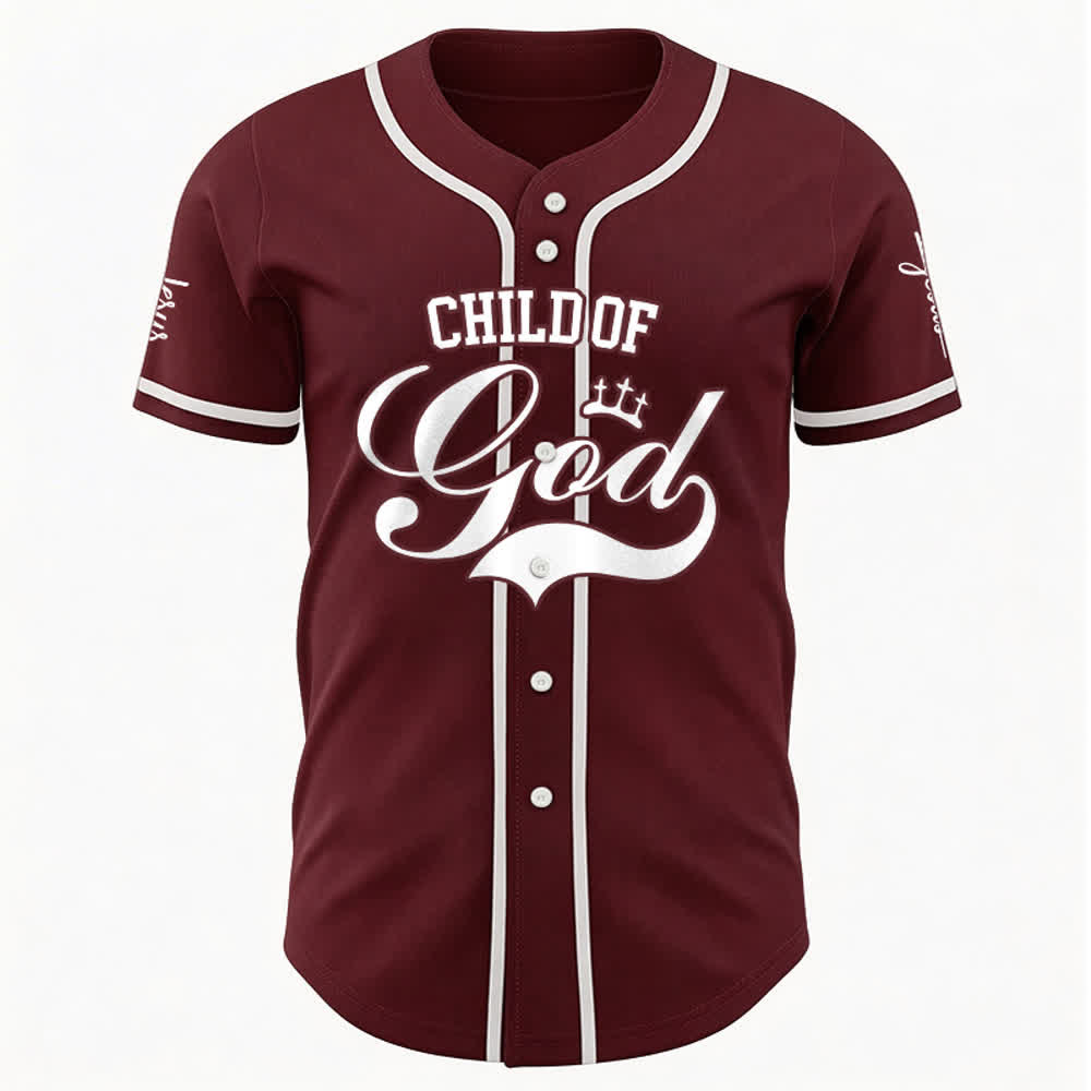 Christianartworkshop Child Of God Maglia da baseball unisex personalizzata con nome e numero - image 15