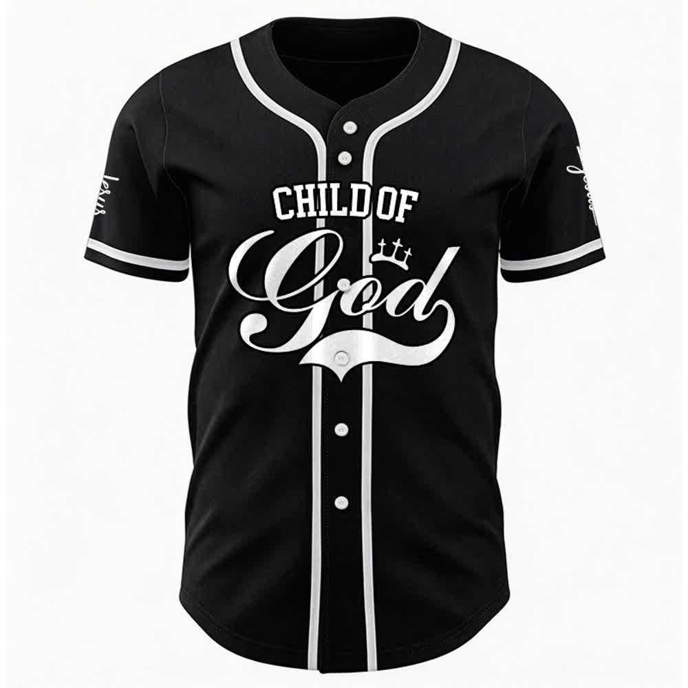 Christianartworkshop Child Of God Maglia da baseball unisex personalizzata con nome e numero - image 9