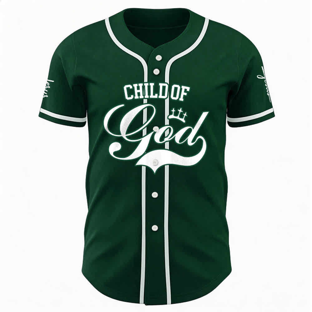 Christianartworkshop Child Of God Maglia da baseball unisex personalizzata con nome e numero - image 24