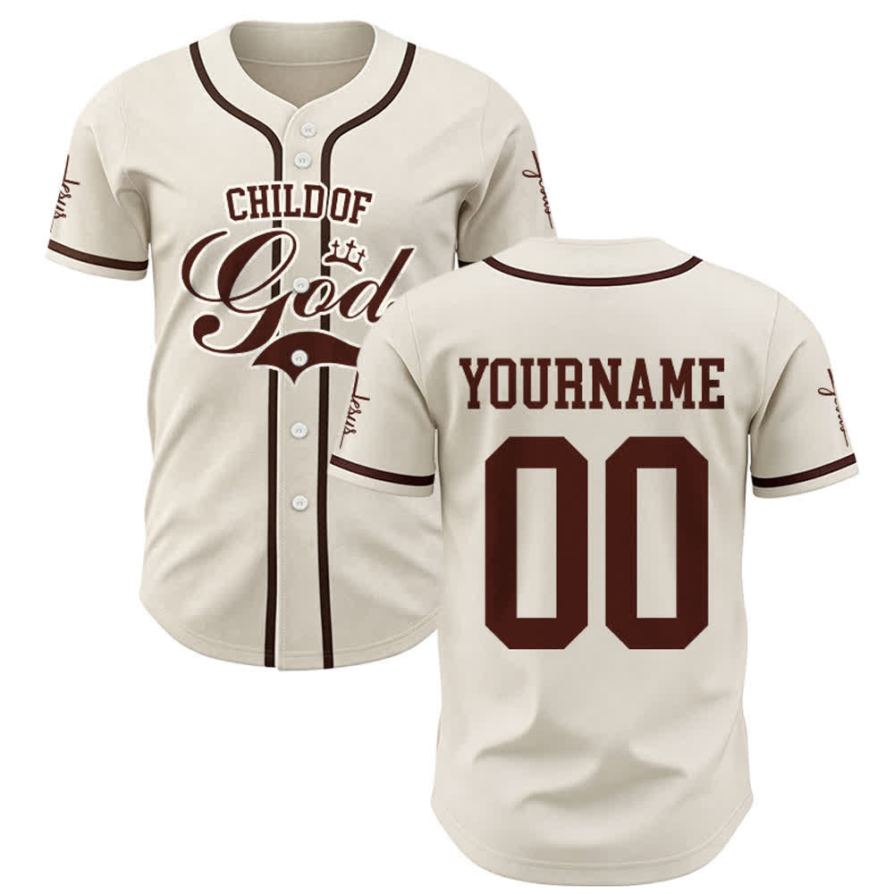 Christianartworkshop Child Of God Maglia da baseball unisex personalizzata con nome e numero - Albicocca - 5XL - Nome & Numero personalizzati - image 26