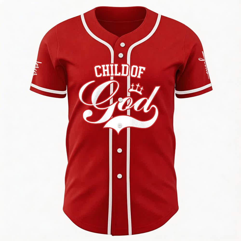 Christianartworkshop Child Of God Maglia da baseball unisex personalizzata con nome e numero - image 12