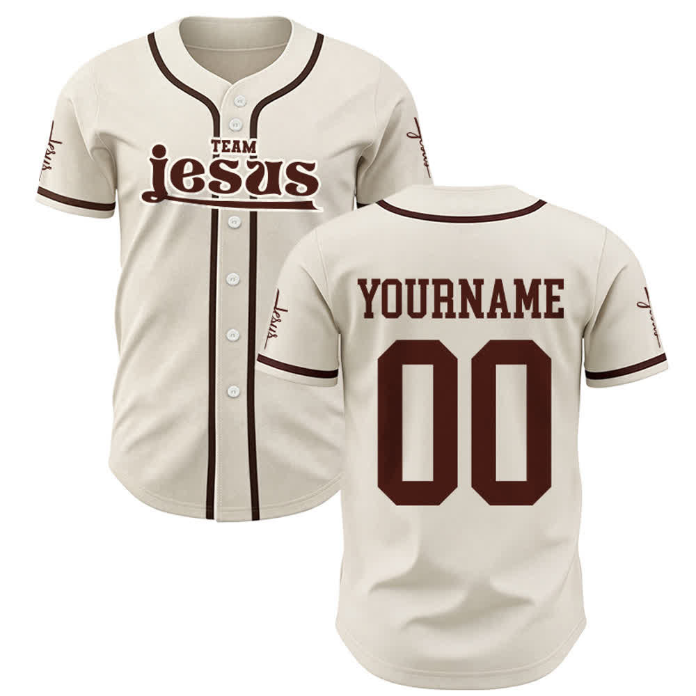 Christianartworkshop Maglia da baseball unisex personalizzata con nome e numero personalizzati per la squadra di Gesù in grassetto - Albicocca - 5XL - Nome & Numero personalizzati - image 26