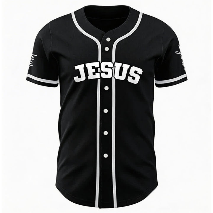 Christianartworkshop Maglia da baseball unisex personalizzata con Gesù Classico Abbigliamento Sportivo Personalizzato - image 6