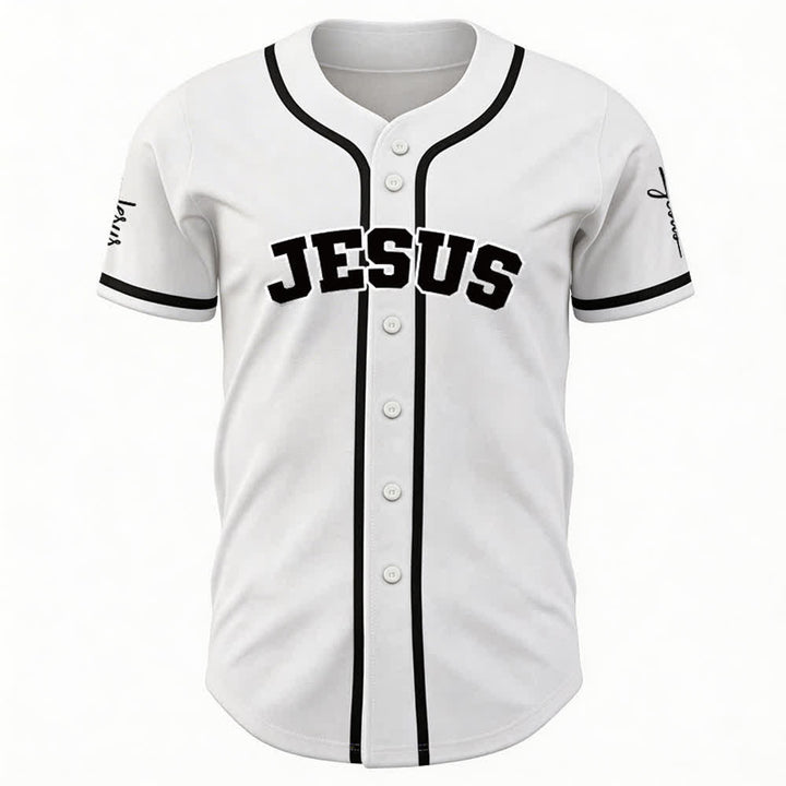 Christianartworkshop Maglia da baseball unisex personalizzata con Gesù Classico Abbigliamento Sportivo Personalizzato - image 9