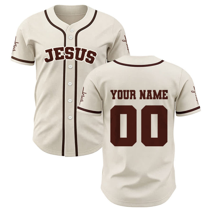 Christianartworkshop Maglia da baseball unisex personalizzata con Gesù Classico Abbigliamento Sportivo Personalizzato - Albicocca - 5XL - Nome & Numero personalizzati - image 26