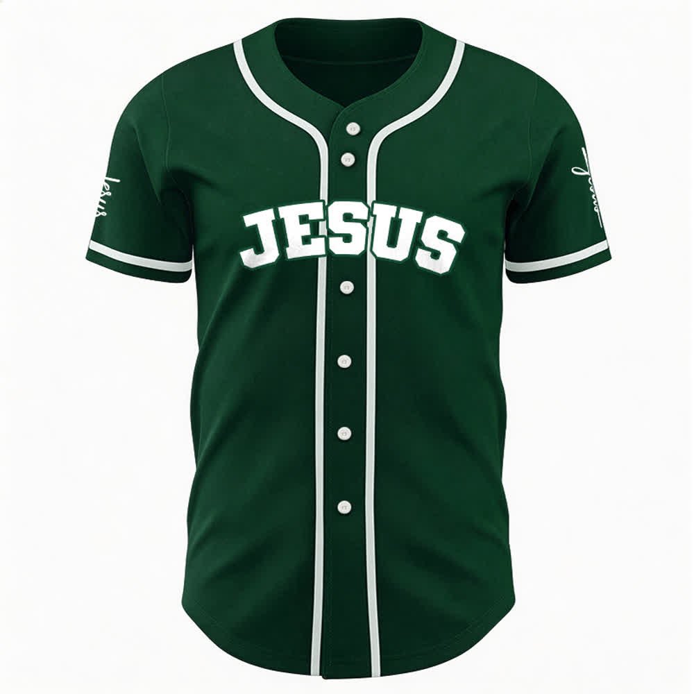Christianartworkshop Maglia da baseball unisex personalizzata con Gesù Classico Abbigliamento Sportivo Personalizzato - image 24