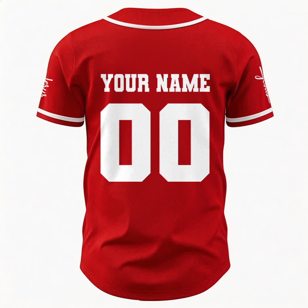 Christianartworkshop Maglia da baseball unisex personalizzata con Gesù Classico Abbigliamento Sportivo Personalizzato - image 13