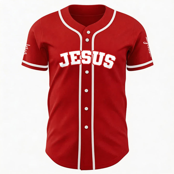 Christianartworkshop Maglia da baseball unisex personalizzata con Gesù Classico Abbigliamento Sportivo Personalizzato - image 12