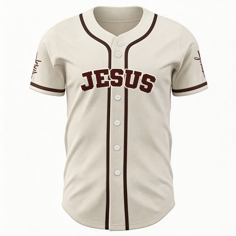 Christianartworkshop Maglia da baseball unisex personalizzata con Gesù Classico Abbigliamento Sportivo Personalizzato - image 27