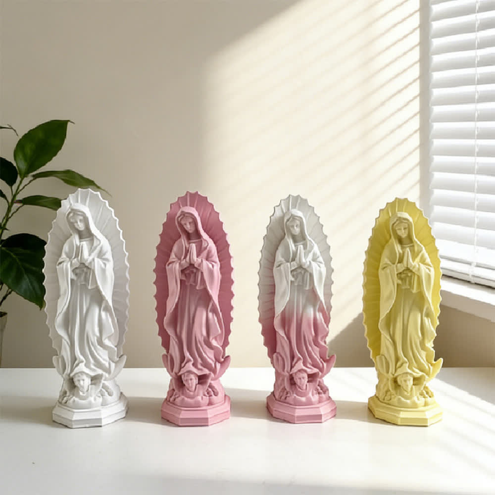Christianartworkshop Statua moderna della Madonna di Guadalupe: Decorazione per la casa in stile cristiano - image 0