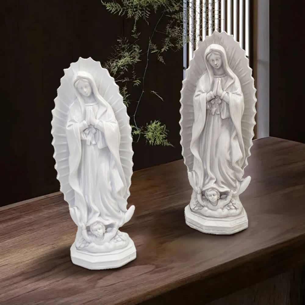 Christianartworkshop Statua moderna della Madonna di Guadalupe: Decorazione per la casa in stile cristiano - image 12