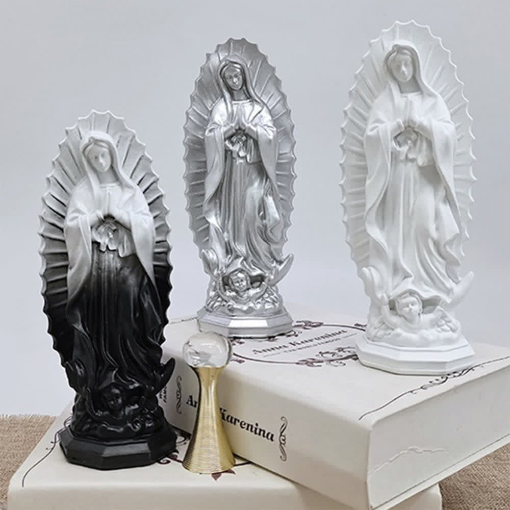 Christianartworkshop Statua moderna della Madonna di Guadalupe: Decorazione per la casa in stile cristiano - image 15