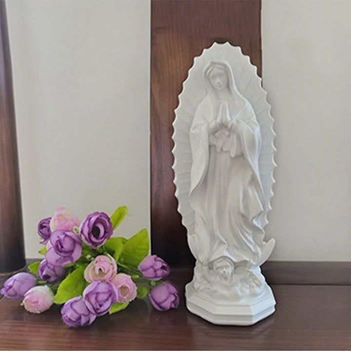 Christianartworkshop Statua moderna della Madonna di Guadalupe: Decorazione per la casa in stile cristiano - Bianco - image 9