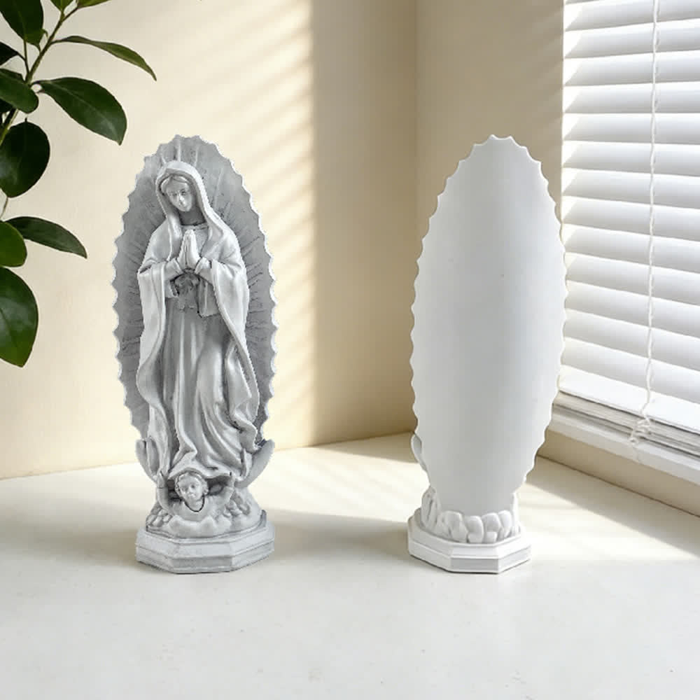 Christianartworkshop Statua moderna della Madonna di Guadalupe: Decorazione per la casa in stile cristiano - Grigio - image 6